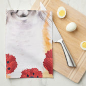 vos en papaver theedoek (Quarter Fold)