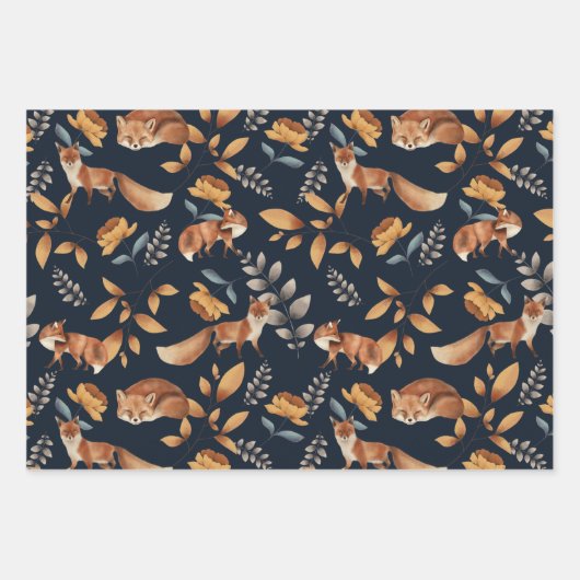 vos en roos inpakpapier vel (Voorkant 2)