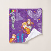 vos en uil bad handdoek (Wasdoekje)