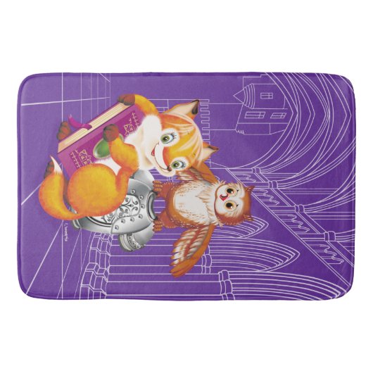 vos en uil badmat (Voorkant)