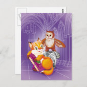 vos en uil briefkaart (Voorkant / Achterkant)