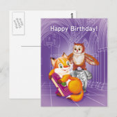 vos en uil briefkaart (Voorkant / Achterkant)