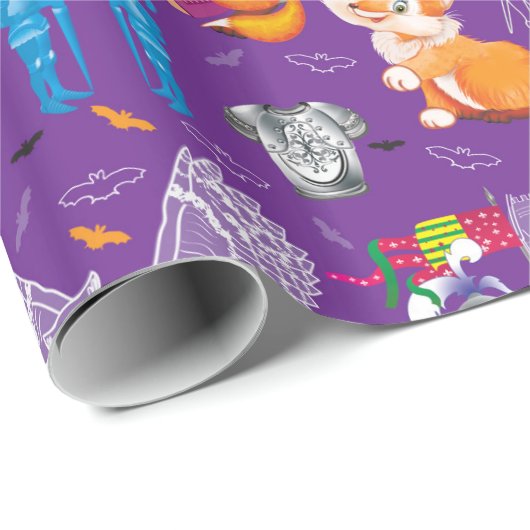 vos en uil cadeaupapier (Rol Hoek)