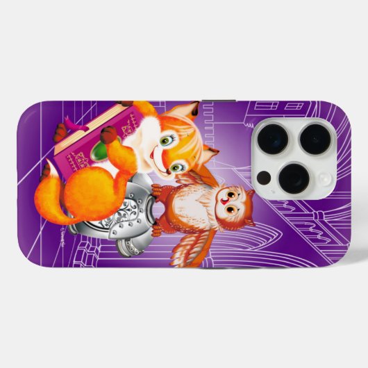 vos en uil Case-Mate iPhone case (Achterkant (horizontaal))