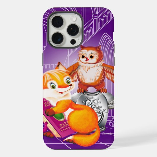 vos en uil iPhone hoesje (Achterkant)