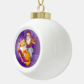 vos en uil keramische bal ornament (Rechts)