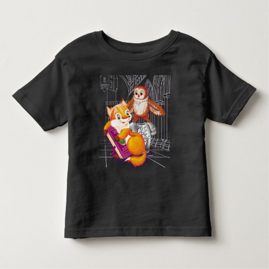 vos en uil kinder shirts (Voorkant)