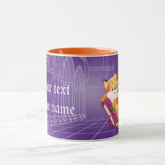 vos en uil mok (Midden)