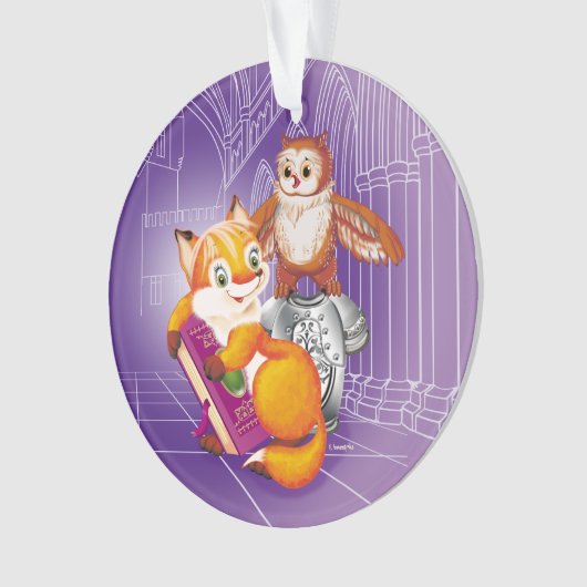 vos en uil ornament (voorkant)