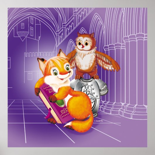 vos en uil poster (Voorkant)