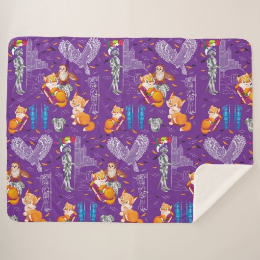 vos en uil sherpa deken (Voorkant (horizontaal))