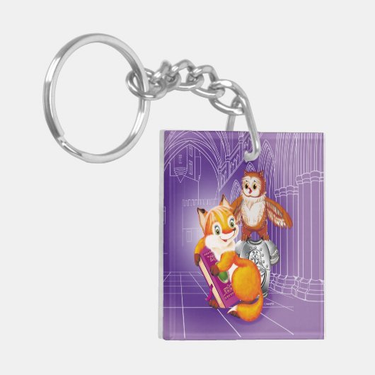 vos en uil sleutelhanger (Voorkant Links)