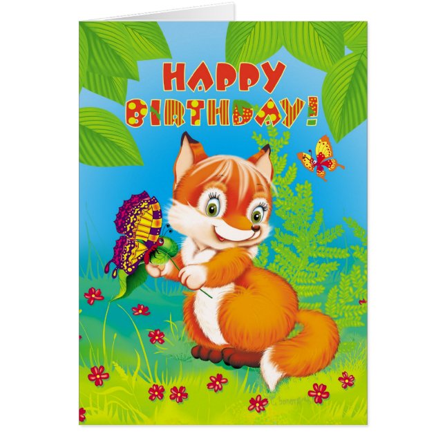 vos en vlinder (Voorkant)