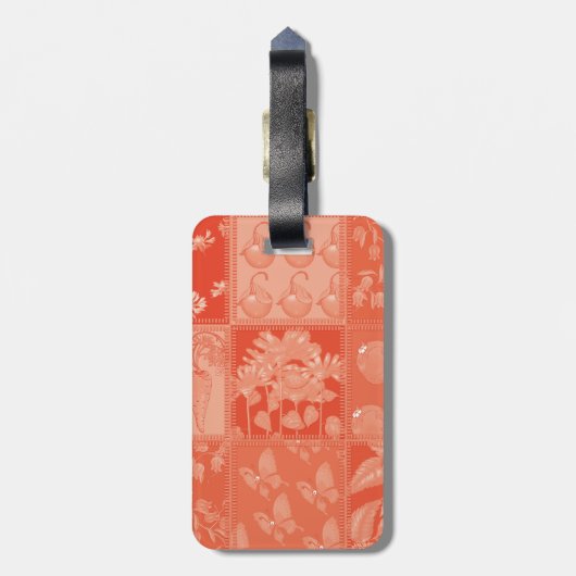 vos en vlinder bagagelabel (Achterkant verticaal)