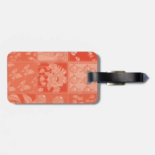 vos en vlinder bagagelabel (Achterkant horizontaal)