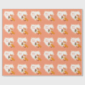 vos en vlinder cadeaupapier (Vlak)