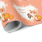 vos en vlinder cadeaupapier (Rol Hoek)