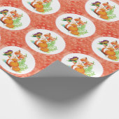 vos en vlinder cadeaupapier (Hoek)