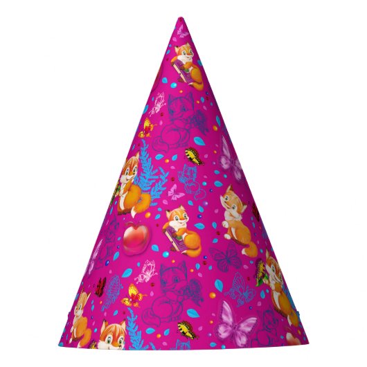 vos en vlinder feesthoedjes (Voorkant)