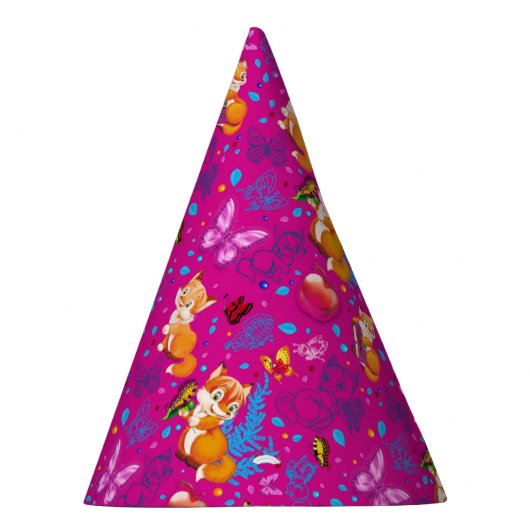 vos en vlinder feesthoedjes (Rechts)