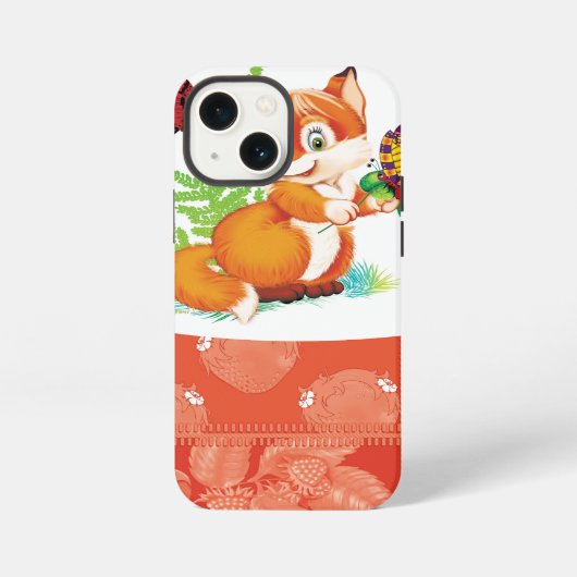 vos en vlinder iPhone hoesje (Achterkant)