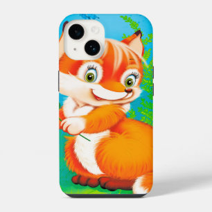 vos en vlinder iPhone 14 hoesje