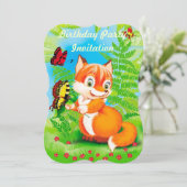 vos en vlinder kaart (Staand voorkant)