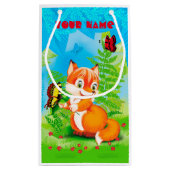 vos en vlinder klein cadeauzakje (Achterkant)