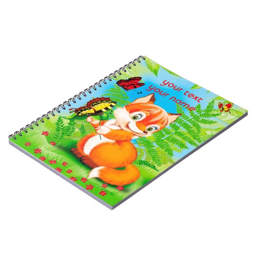 vos en vlinder notitieboek (Linkerzijde)