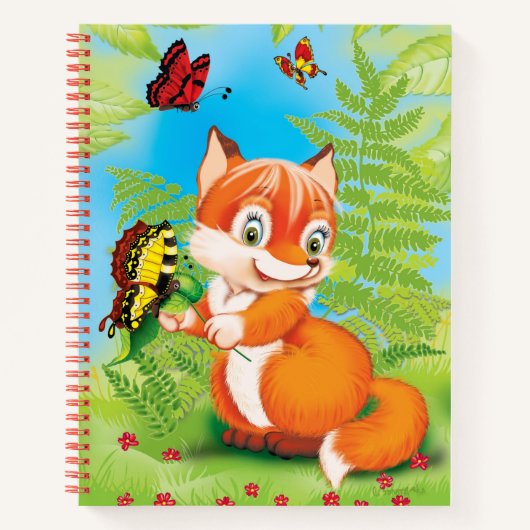 vos en vlinder notitieboek (Voorkant)