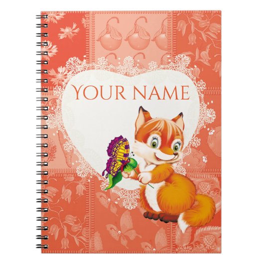 vos en vlinder notitieboek (Voorkant)