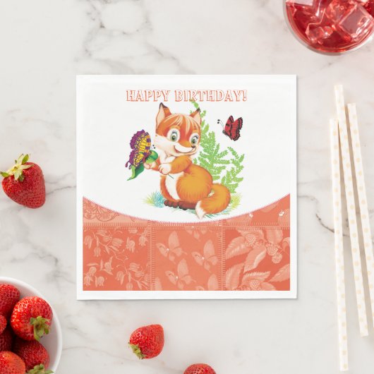 vos en vlinder servetten (Insitu)