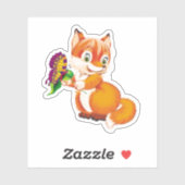 vos en vlinder sticker (Vel)