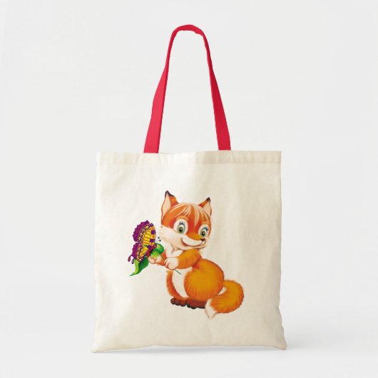 vos en vlinder tote bag (Voorkant)