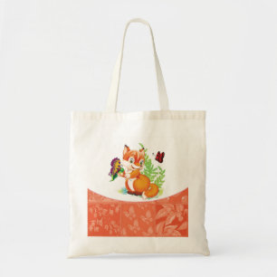 vos en vlinder tote bag