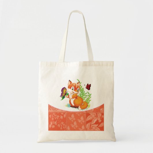 vos en vlinder tote bag (Voorkant)