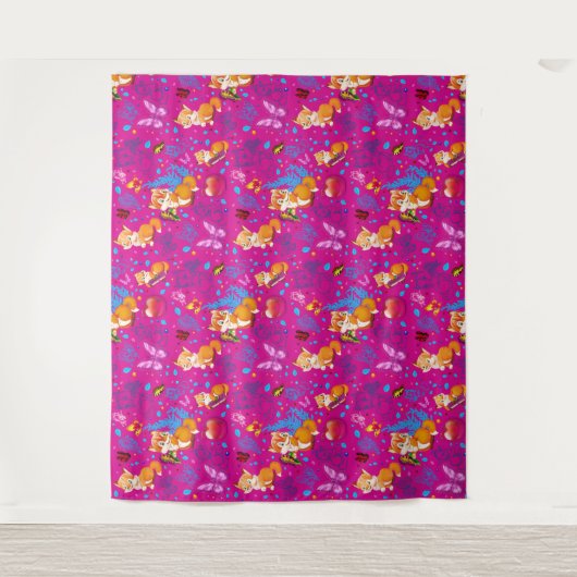 vos en vlinder wandkleed (Voorkant)