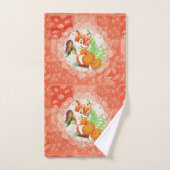 vos- en vlinderpatroon bad handdoek (Handdoek)