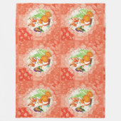 vos- en vlinderpatroon fleece deken (Voorkant)