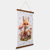 VOS EN VLINDERS HANGEND WANDKLEED (Gebogen)