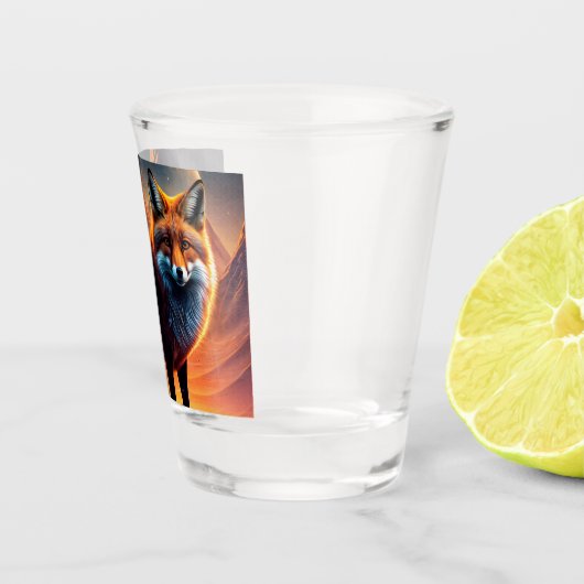 Vos en volle maan shot glas (Rechts)