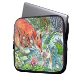 Vos en zeemeermin laptop sleeve (Voorkant Links)