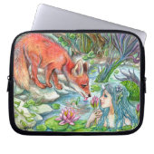 Vos en zeemeermin laptop sleeve (Voorkant)
