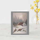 VOS & FAZANTEN ~ GEDEMPTE WINTERDAG ~ LET OP KAART (Gele Bloem)