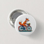 Vos fiets ronde button 3,2 cm (Voorkant /achterkant)