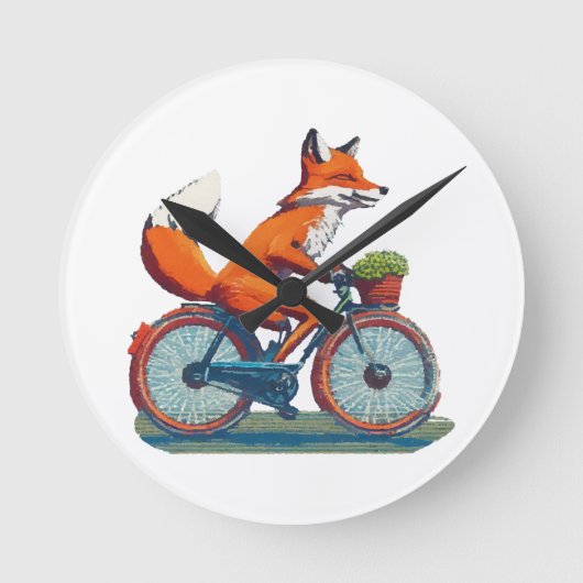 Vos fiets ronde klok (Voorkant)