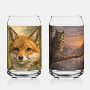 Vos Forest Ranger + Uil bij schemering Glazen Set
