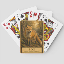 Vos Gematigde Wouden VINTAGE Pokerkaarten