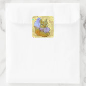 Vos genaamd Dice Vierkante Sticker (Tas)
