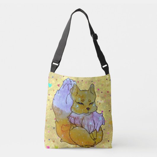Vos genaamd Dobbelsteen Crossbody Tas (Voorkant)